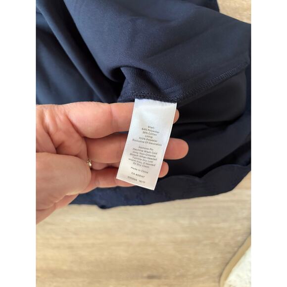 Talbots RSVP Navy Scalloped Hem Sheath Dress - Picture 5 of 7